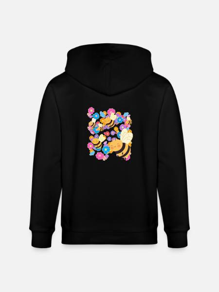 Bijen Hommel Insect Bij Kinderen Kind - Stanley/Stella Uniseks bio-ziphoodie CULTIVATOR  - zwart