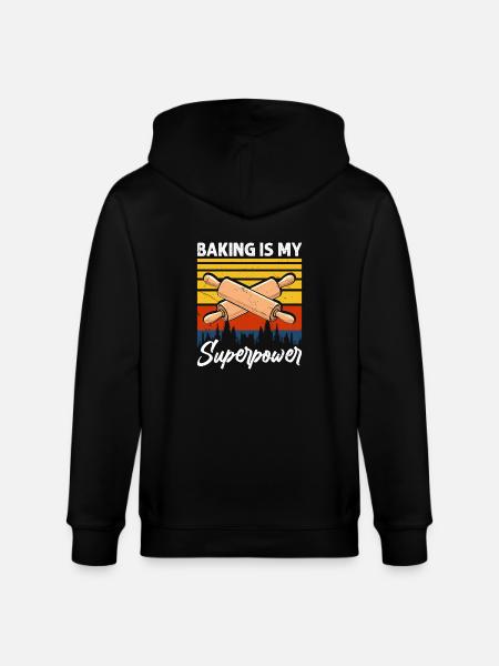 Baking Baker Bakery - Stanley/Stella CULTIVATOR Unisex Organic Hooded Jacket - black