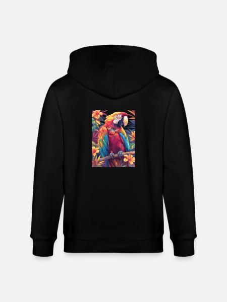 Parrot Parrot Parrot - Stanley/Stella CULTIVATOR  Unisex Organic Hooded Jacket - black