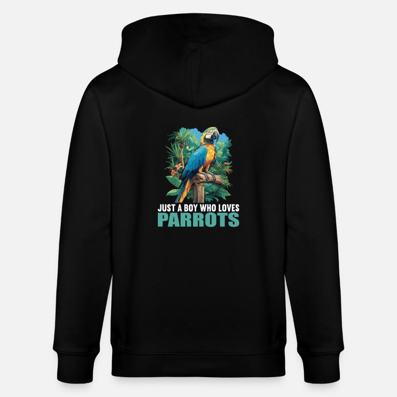 Perroquet Perroquet Perroquet - Veste à capuche bio CULTIVATOR Stanley/Stella Unisexe - noir