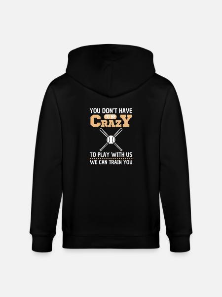 Funny Baseball Saying Baseball Team - Stanley/Stella CULTIVATOR Unisex Organic Hooded Jacket - black