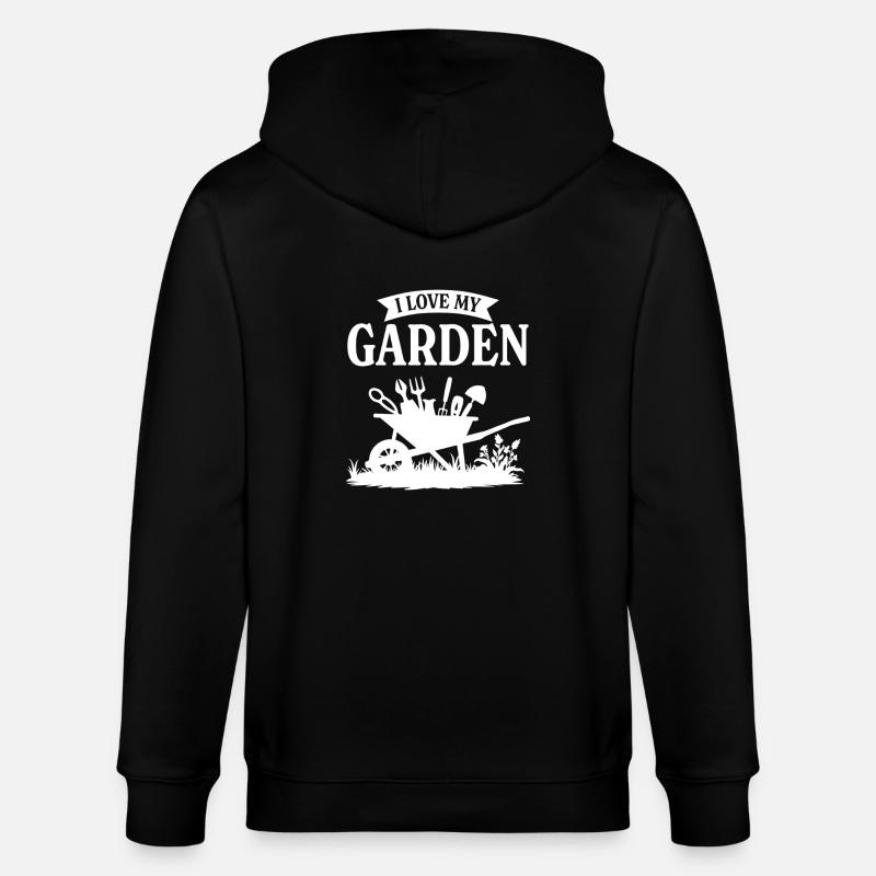 J’adore mon jardin - Veste à capuche bio CULTIVATOR Stanley/Stella Unisexe - noir