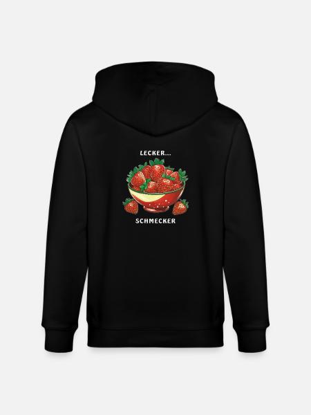 ERDBEEREN SCHALE LECKER SCHMECKER - Stanley/Stella Unisex Bio-Kapuzenjacke CULTIVATOR  - Schwarz