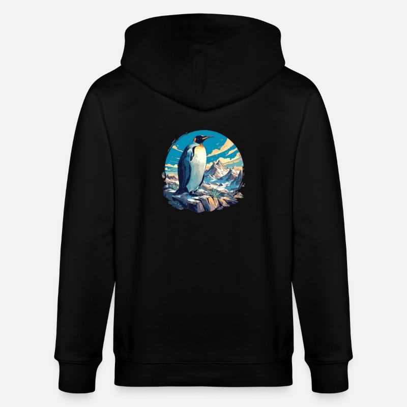 Penguins Penguin - Stanley/Stella CULTIVATOR  Unisex Organic Hooded Jacket - black