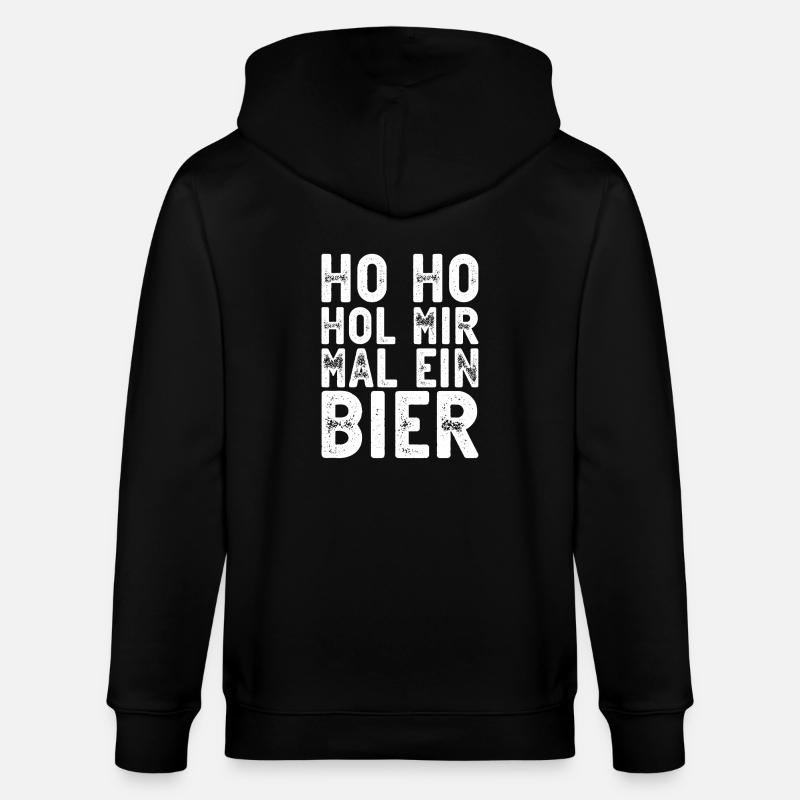 bier1 Zeichenfläche 1 - Stanley/Stella Unisex Bio-Kapuzenjacke CULTIVATOR  - Schwarz