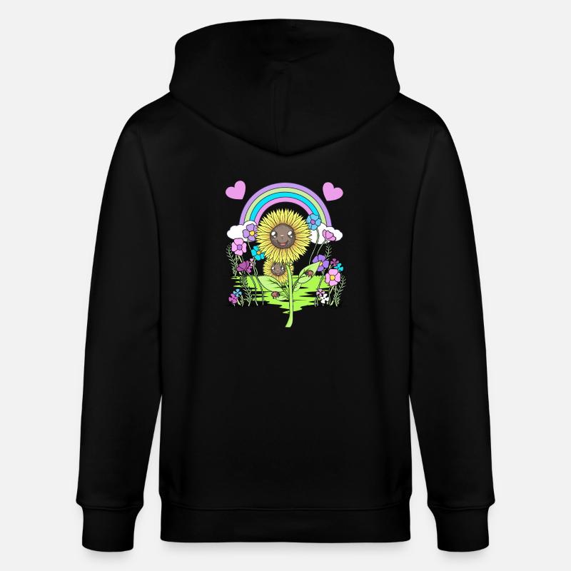 Tournesol Fleurs de tournesol - Veste à capuche bio CULTIVATOR Stanley/Stella Unisexe - noir