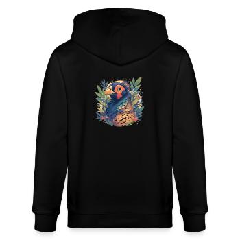 Fasane Fasan - Stanley/Stella Unisex Bio-Kapuzenjacke CULTIVATOR  - Schwarz - Hinten - Anna (173cm)