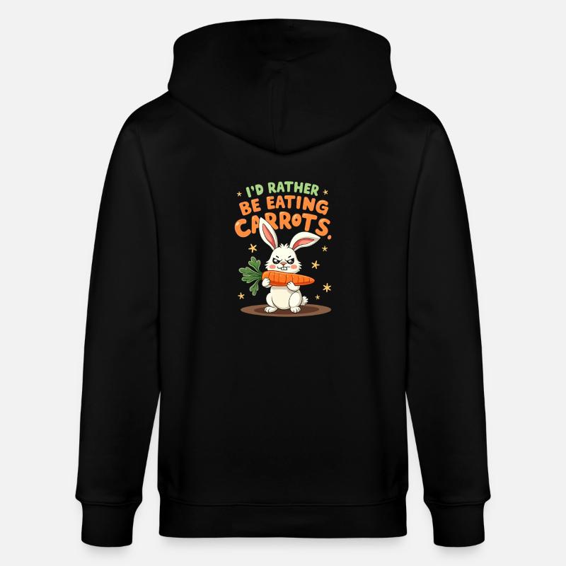 Lapin Conception d’animaux sarcastiques - Veste à capuche bio CULTIVATOR Stanley/Stella Unisexe - noir
