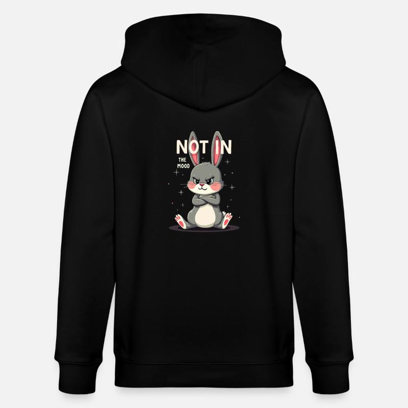 Lapin Conception d’animaux sarcastiques - Veste à capuche bio CULTIVATOR Stanley/Stella Unisexe - noir
