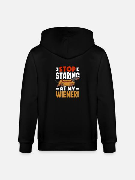 Hot Dog Lover Stop Staring - Stanley/Stella CULTIVATOR Unisex Organic Hooded Jacket - black