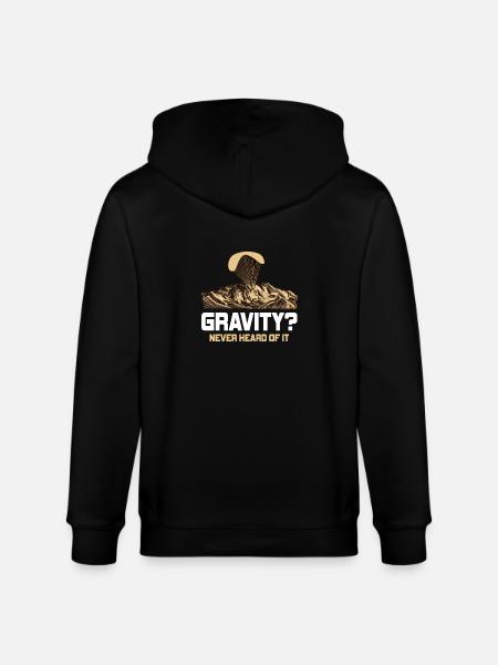 Hilarious Paramotor Gravity Meme - Stanley/Stella CULTIVATOR Unisex Organic Hooded Jacket - black