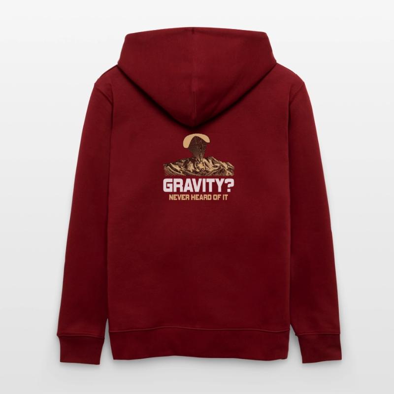Hilarious Paramotor Gravity Meme Stanley/Stella CULTIVATOR  Unisex Organic Hooded Jacket