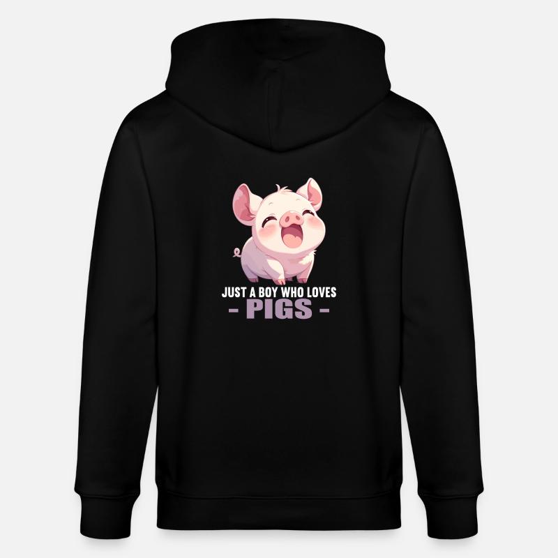 Cochon Cochon - Veste à capuche bio CULTIVATOR Stanley/Stella Unisexe - noir