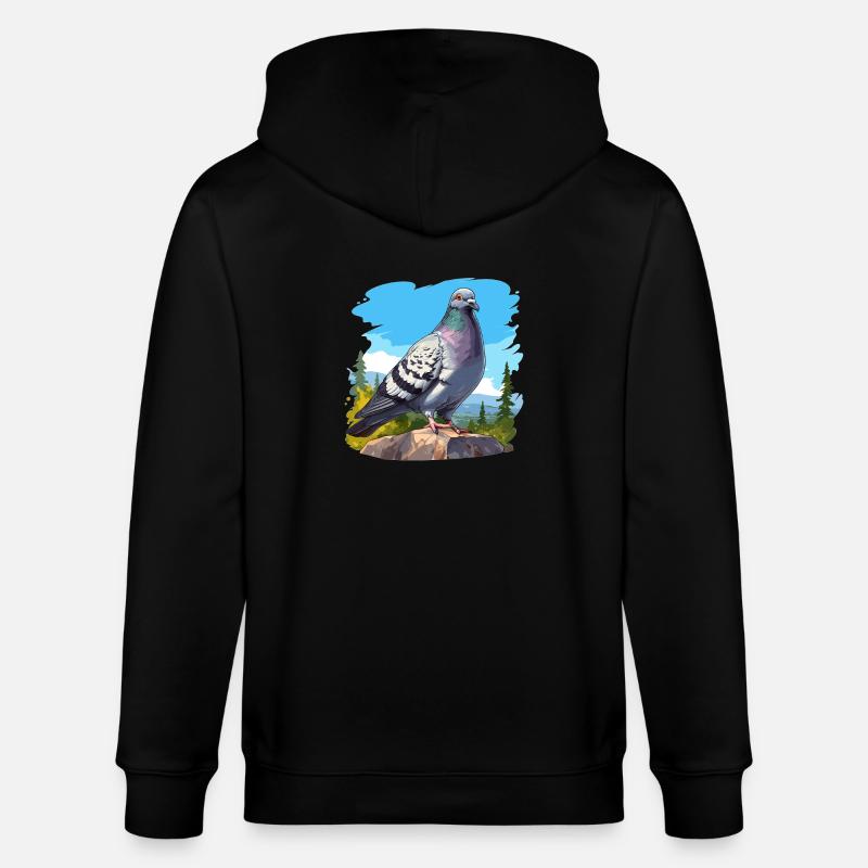 Tauben Taube - Stanley/Stella Unisex Bio-Kapuzenjacke CULTIVATOR - Schwarz