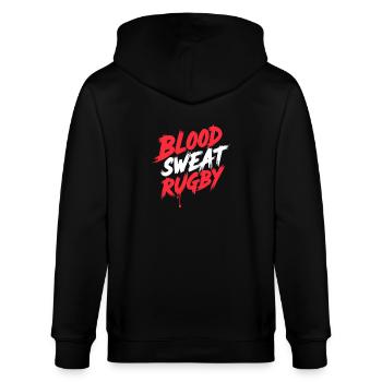 Joueuse de rugby Fan féminine Fan avec - Veste à capuche bio CULTIVATOR Stanley/Stella Unisexe - noir - Dos - Anna (173cm)
