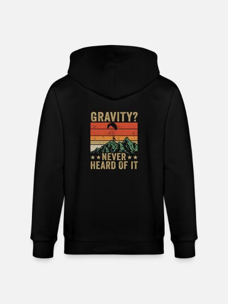 Lustiges Paramotor Gravitations-Meme - Stanley/Stella Unisex Bio-Kapuzenjacke CULTIVATOR  - Schwarz