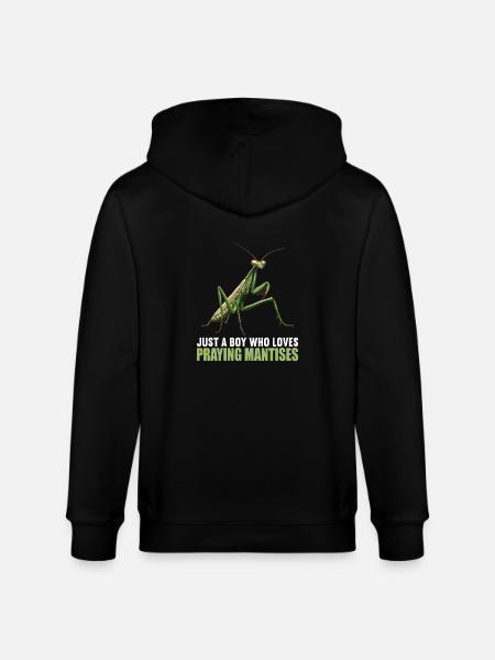 Praying mantises Praying mantis - Stanley/Stella CULTIVATOR Unisex Organic Hooded Jacket - black