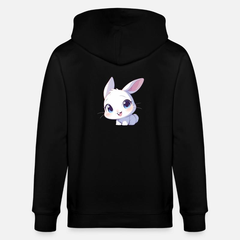 Hasen Hase - Stanley/Stella Unisex Bio-Kapuzenjacke CULTIVATOR  - Schwarz