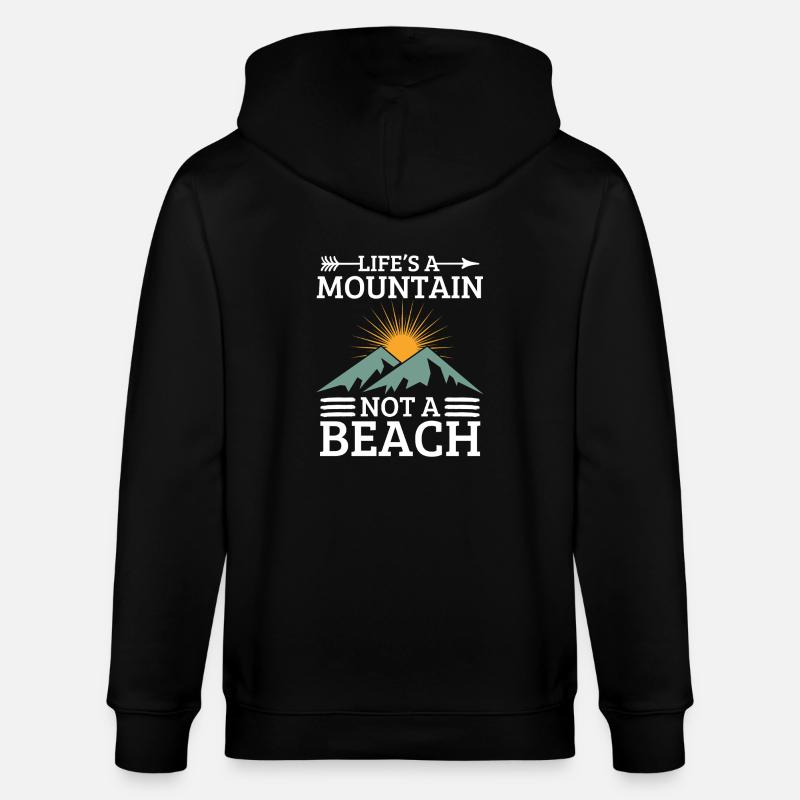 Slogan de motivation alpinisme nature - Veste à capuche bio CULTIVATOR Stanley/Stella Unisexe - noir