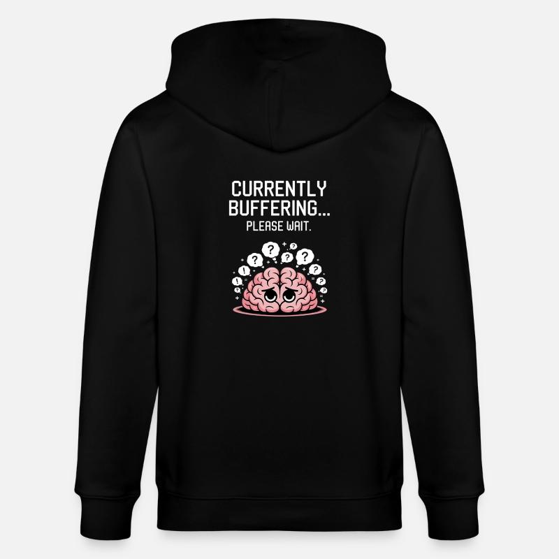 Drôle de pensée cérébrale dicton - Veste à capuche bio CULTIVATOR Stanley/Stella Unisexe - noir