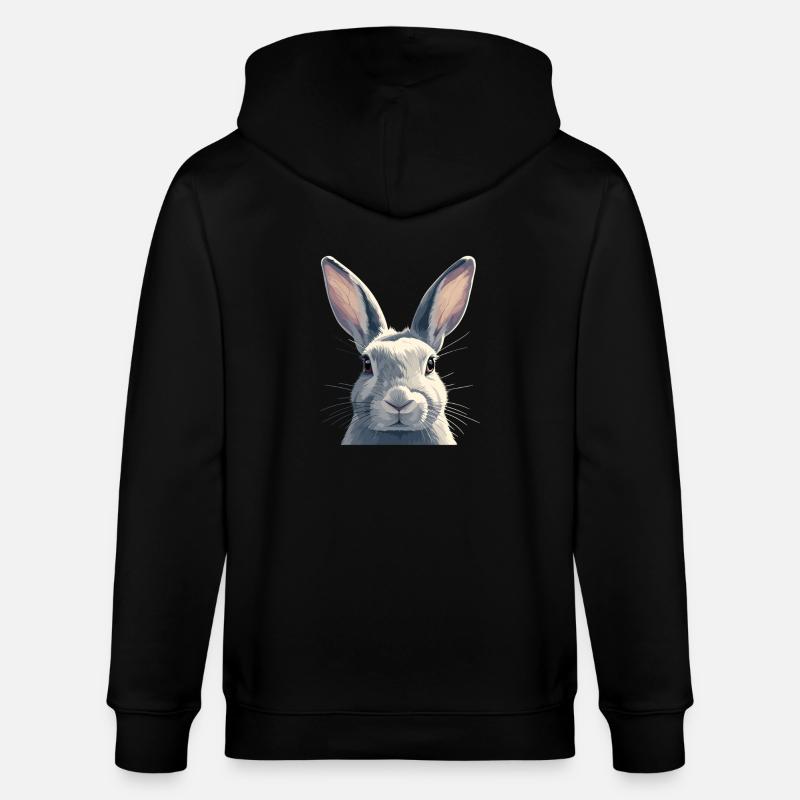 Hasen Hase - Stanley/Stella Unisex Bio-Kapuzenjacke CULTIVATOR  - Schwarz
