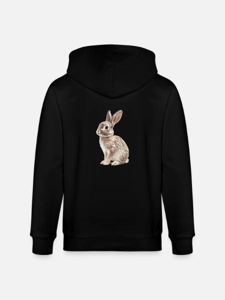 Hasen Hase - Stanley/Stella Unisex Bio-Kapuzenjacke CULTIVATOR - Schwarz