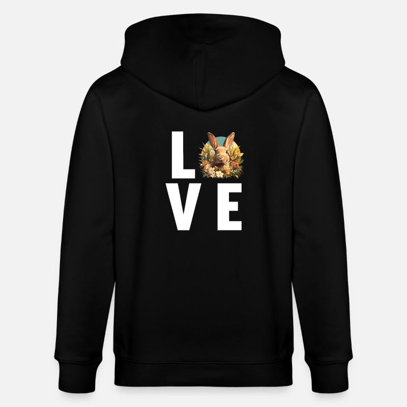 Bunny Bunny - Stanley/Stella CULTIVATOR  Unisex Organic Hooded Jacket - black