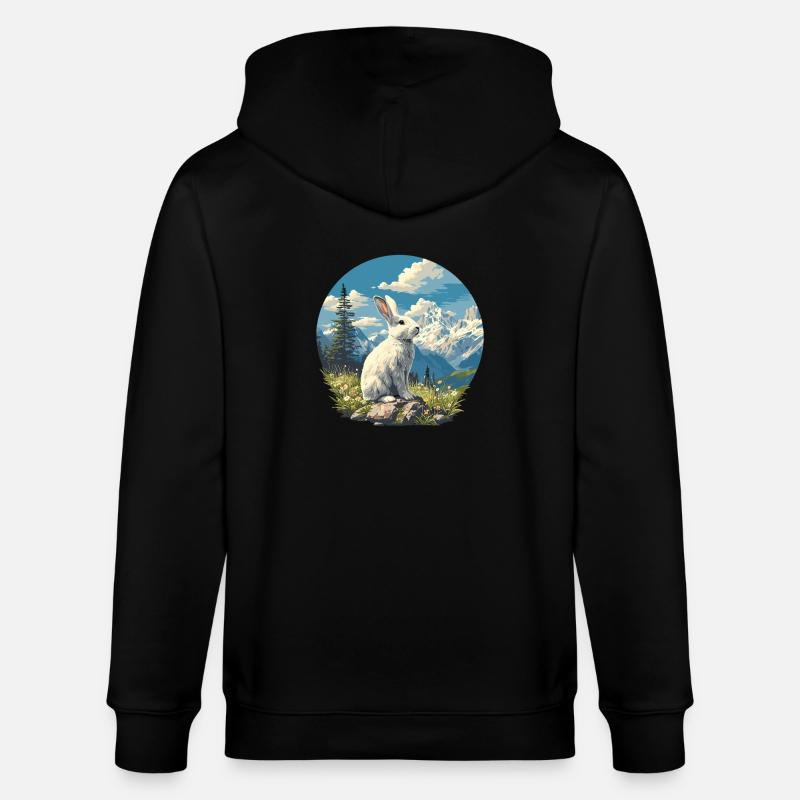 Lapin Lapin - Veste à capuche bio CULTIVATOR Stanley/Stella Unisexe - noir