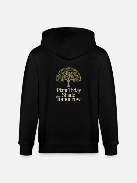 Arbor Day Træ Plante Naturelsker Øko Grøn - Stanley/Stella økologisk unisex-hættejakke CULTIVATOR  - sort