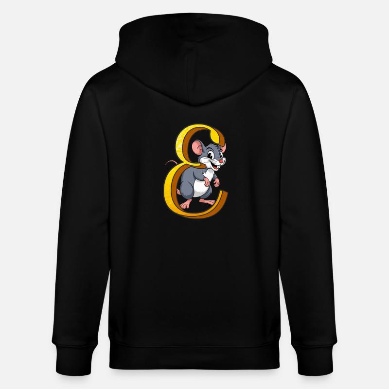 LETTRE E - Veste à capuche bio CULTIVATOR Stanley/Stella Unisexe - noir