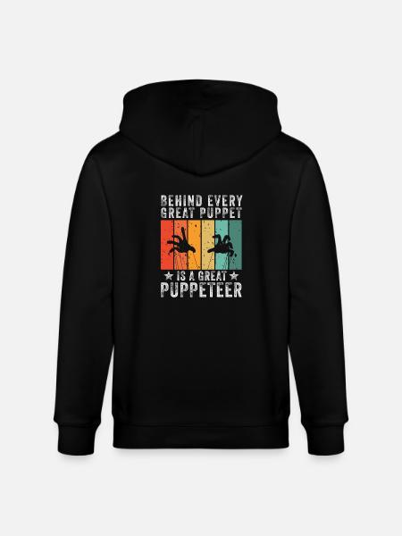Puppetry Puppeteer Puppet Puppets - Stanley/Stella CULTIVATOR Unisex Organic Hooded Jacket - black