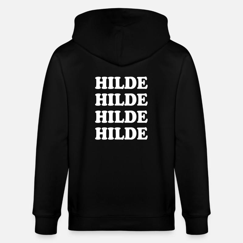 Hilde als Name - Stanley/Stella Unisex Bio-Kapuzenjacke CULTIVATOR - Schwarz
