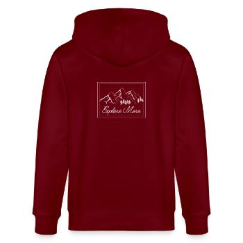 Mehr entdecken Mountain Adventure Grafik - Stanley/Stella Unisex Bio-Kapuzenjacke CULTIVATOR  - Burgunderrot - Hinten - Anna (173cm)