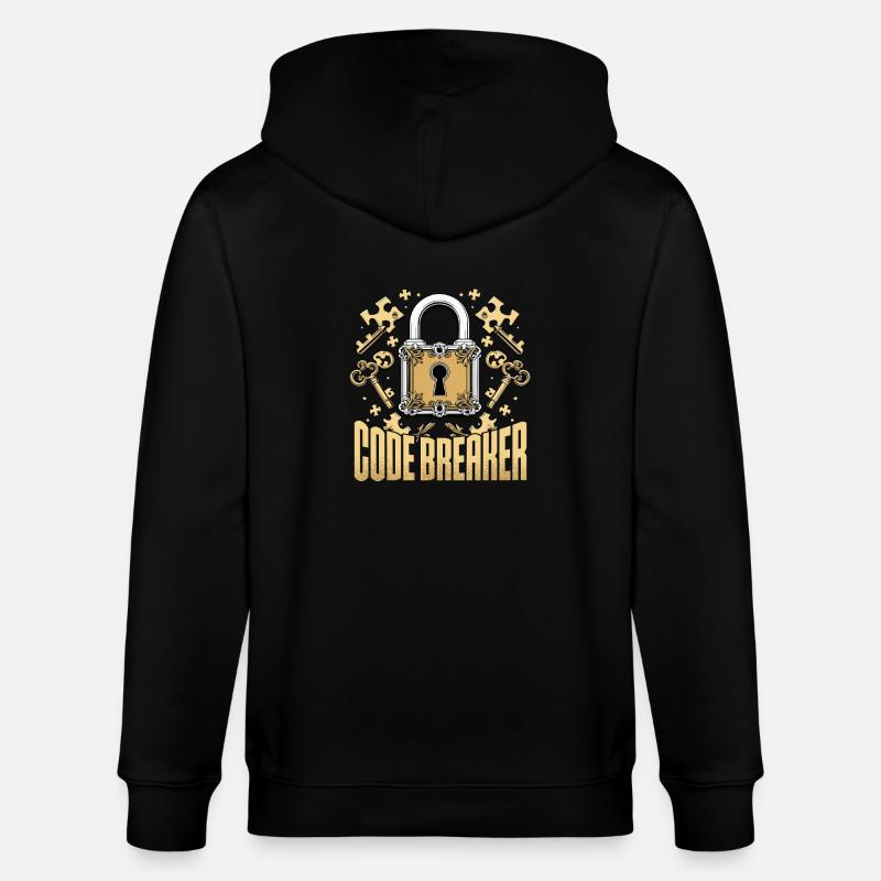 Escape Room Code Breaker - Stanley/Stella CULTIVATOR  Unisex Organic Hooded Jacket - black