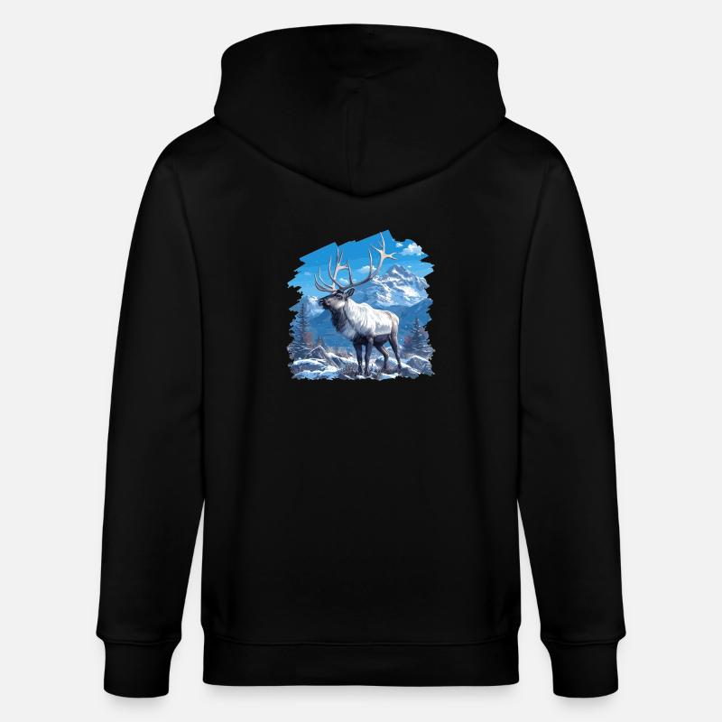 Renne Renne - Veste à capuche bio CULTIVATOR Stanley/Stella Unisexe - noir