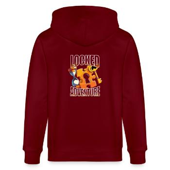 Escape Room Locked Adventure - Veste à capuche bio CULTIVATOR Stanley/Stella Unisexe - bordeaux - Dos - Anna (173cm)