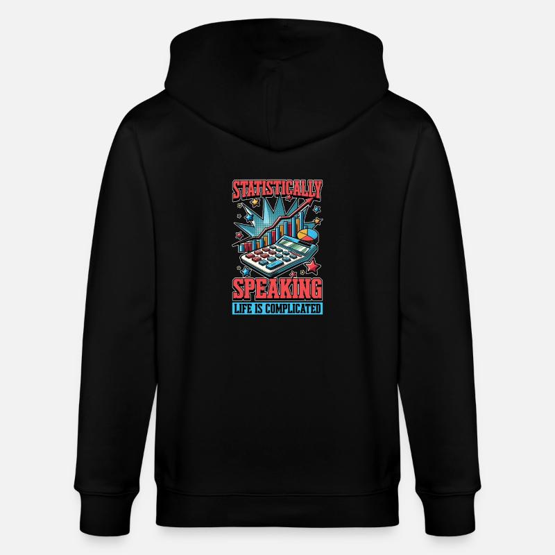 Statistically Speaking Data Scientist Statistician - Stanley/Stella CULTIVATOR  Unisex Organic Hooded Jacket - black