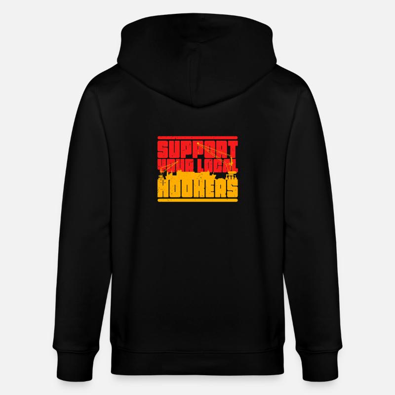 Hafenarbeiter - Stanley/Stella Unisex Bio-Kapuzenjacke CULTIVATOR  - Schwarz