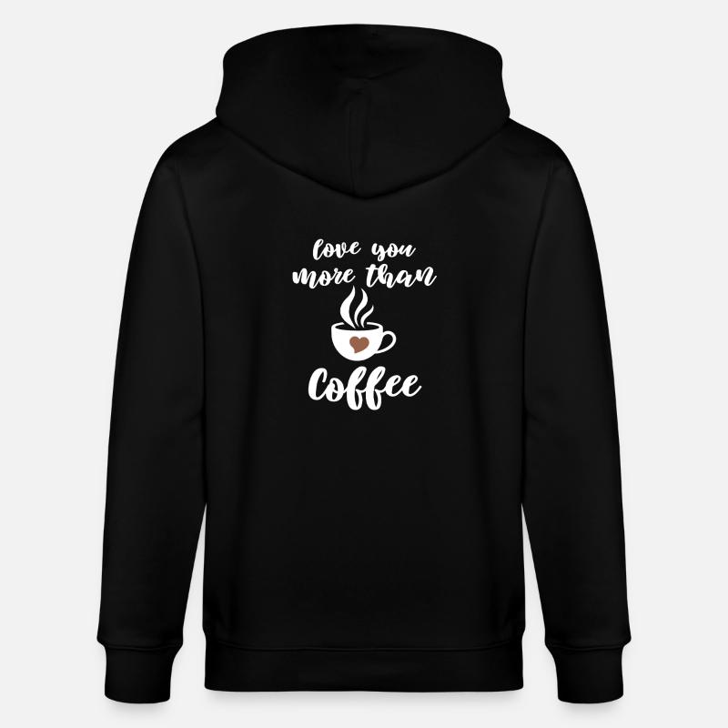 Liebevoller Kaffee Spruch Design - Stanley/Stella Unisex Bio-Kapuzenjacke CULTIVATOR - Schwarz