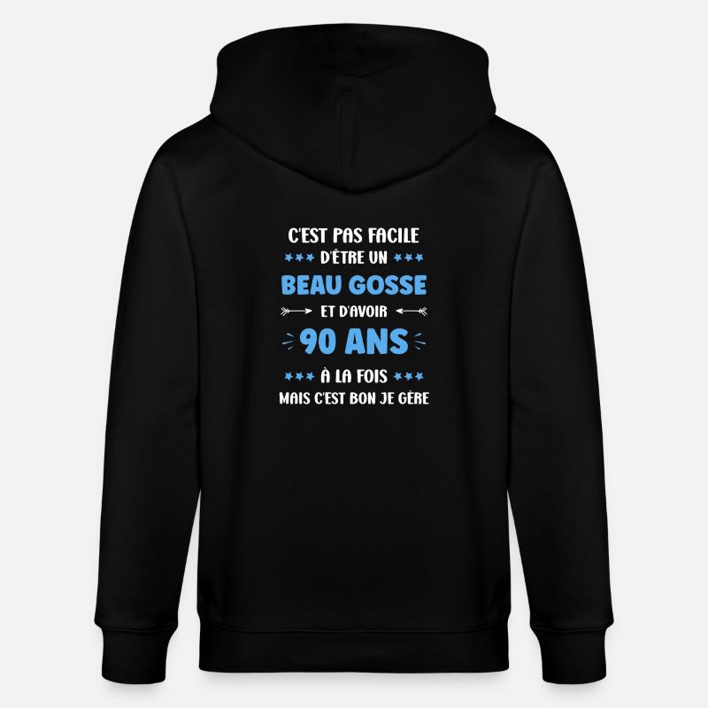90 ANS - Veste à capuche bio CULTIVATOR Stanley/Stella Unisexe - noir