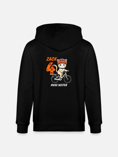 CAT BICYCLE ZACK FOUR - Stanley/Stella CULTIVATOR  Unisex Organic Hooded Jacket - black