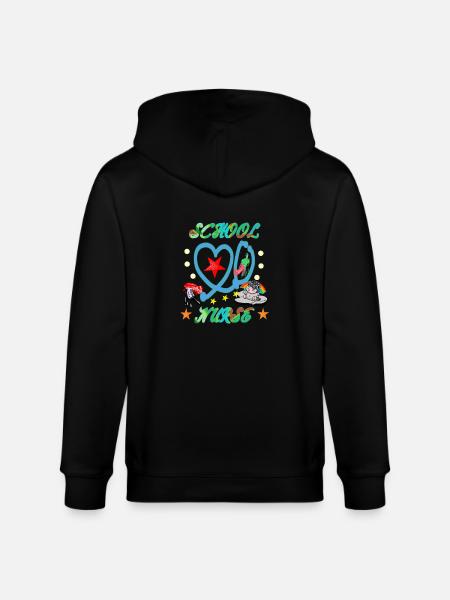 Bunte Schulkrankenschwester - Stanley/Stella Unisex Bio-Kapuzenjacke CULTIVATOR  - Schwarz