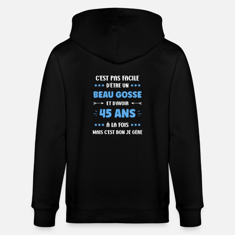 45 ANS - Veste à capuche bio CULTIVATOR Stanley/Stella Unisexe - noir
