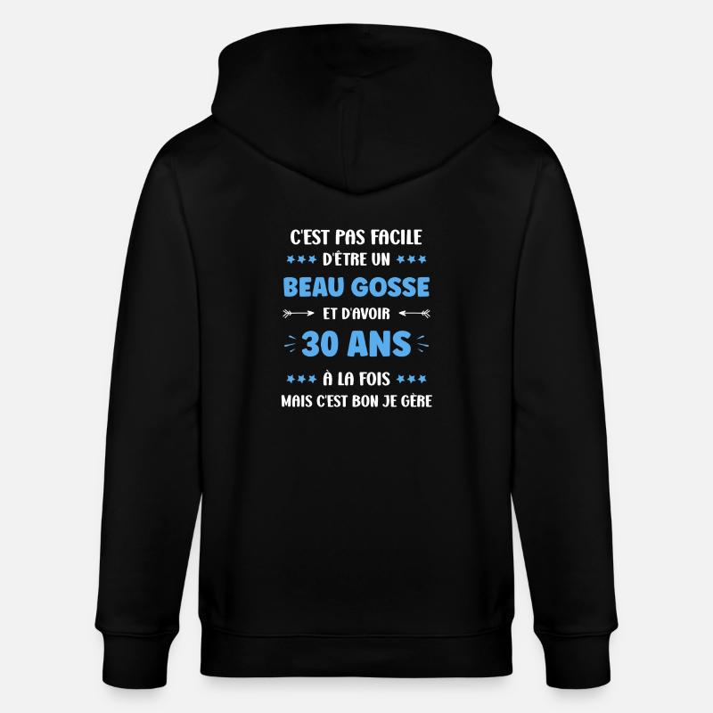30 ANS - Veste à capuche bio CULTIVATOR Stanley/Stella Unisexe - noir
