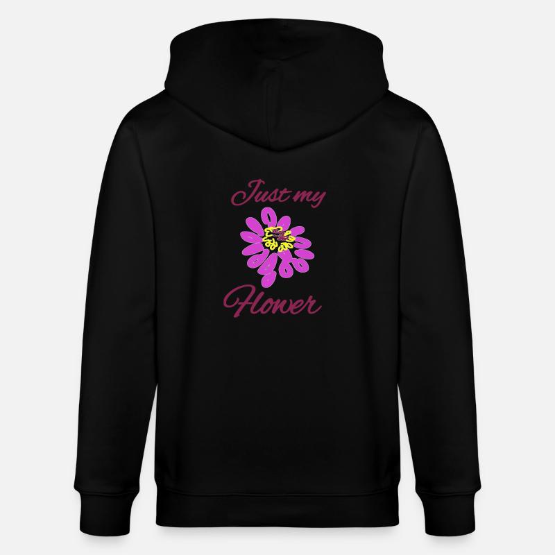 Juste ma fleur - Veste à capuche bio CULTIVATOR Stanley/Stella Unisexe - noir