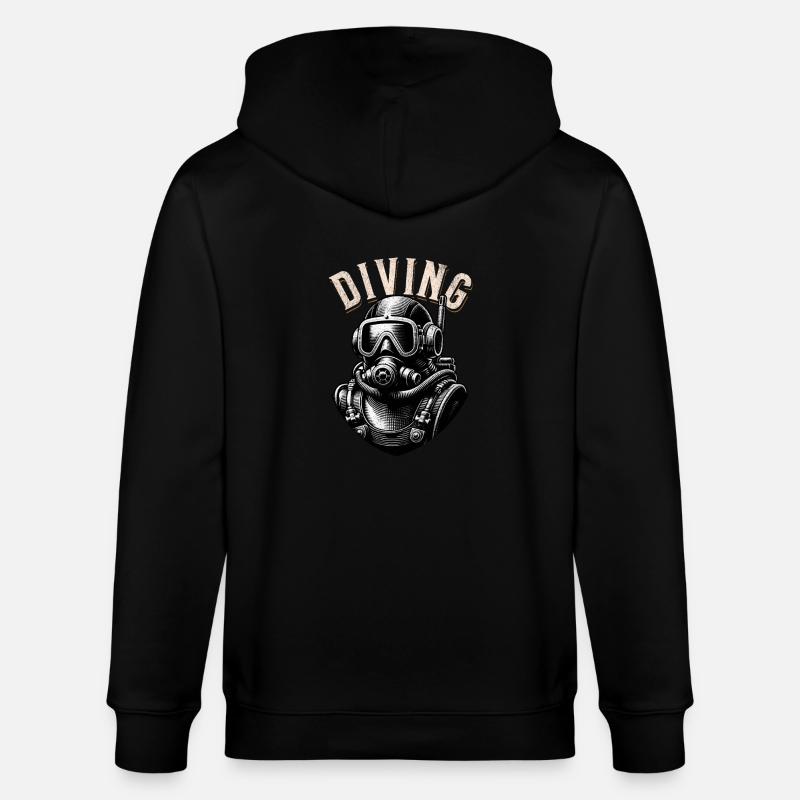 Diving - Stanley/Stella Unisex Bio-Kapuzenjacke CULTIVATOR  - Schwarz