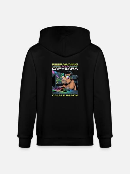 Capybara PC Gamer Gaming - Stanley/Stella CULTIVATOR Unisex Organic Hooded Jacket - black