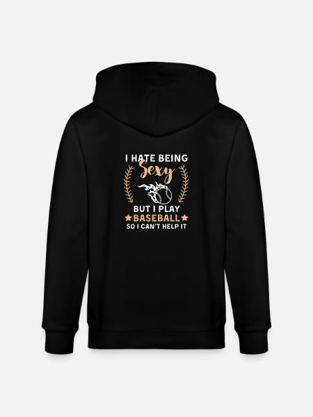Baseball Spruch Baseballteam Design - Stanley/Stella Unisex Bio-Kapuzenjacke CULTIVATOR  - Schwarz