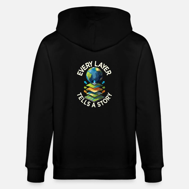 Geografische Informationssysteme Every Layer - Stanley/Stella Unisex Bio-Kapuzenjacke CULTIVATOR - Schwarz