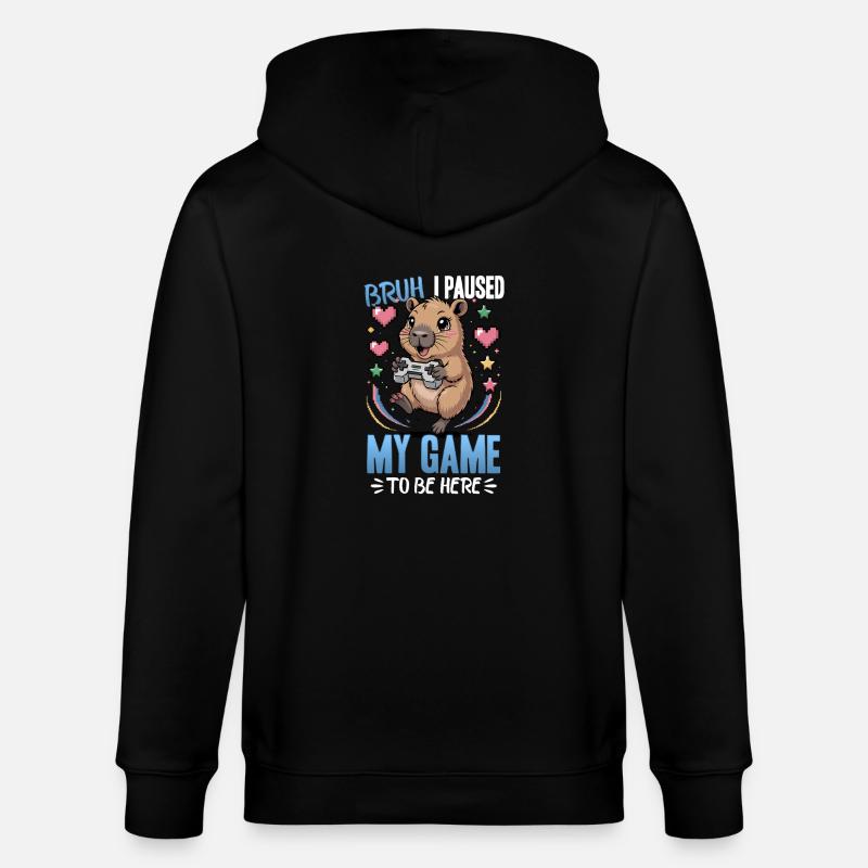 Capybara Gamer Gaming - Veste à capuche bio CULTIVATOR Stanley/Stella Unisexe - noir